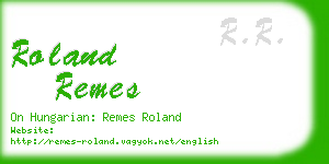 roland remes business card